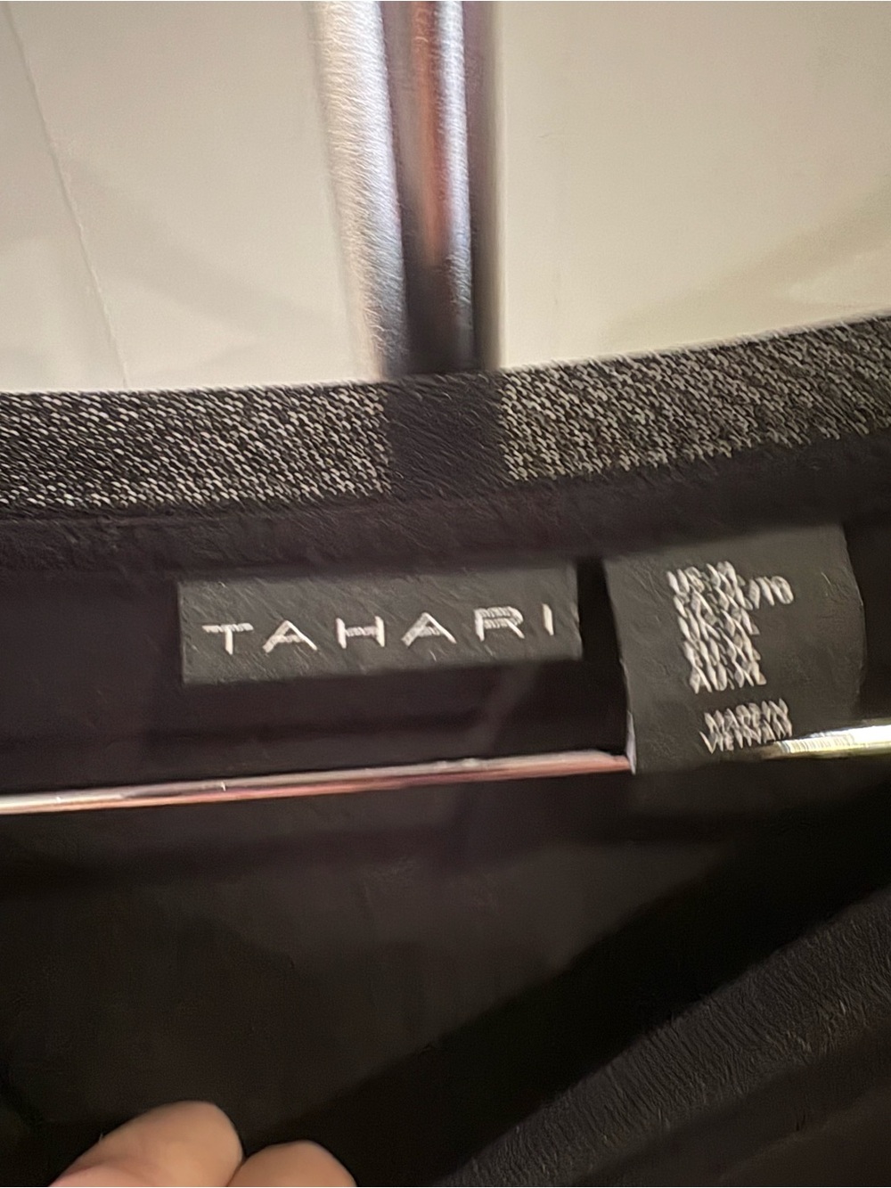 Tahari Black Blouse with Subtle Texture